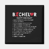 Bachelor Supply Party Checklist Groom Groomsmen Magneet (Voorkant)