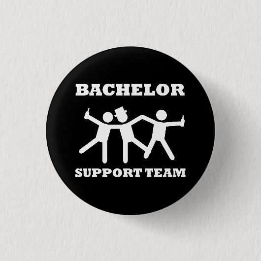 Bachelor Support Team Ronde Button 3,2 Cm (Voorkant)