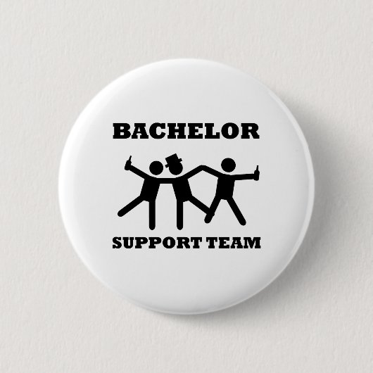 Bachelor Support Team Ronde Button 5,7 Cm (Voorkant)