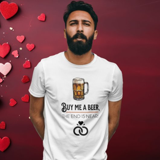 Bachelor T-shirt - 'Koop me een biertje, het einde
