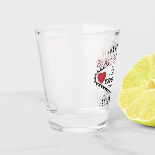 Bachelor - Vegas Style - Rood Shot Glas (Links)