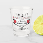 Bachelor - Vegas Style - Rood Shot Glas (Voorkant)