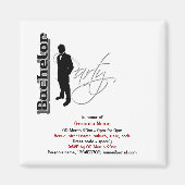 Bachelor vrijgezellenfeest formeel elegant magneet (Voorkant)