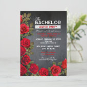 Bachelor Watch Party Invitation, 5 x 7 inch (zwart Kaart (Staand voorkant)
