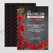 Bachelor Watch Party Invitation, 5 x 7 inch (zwart Kaart (Voorkant / Achterkant)
