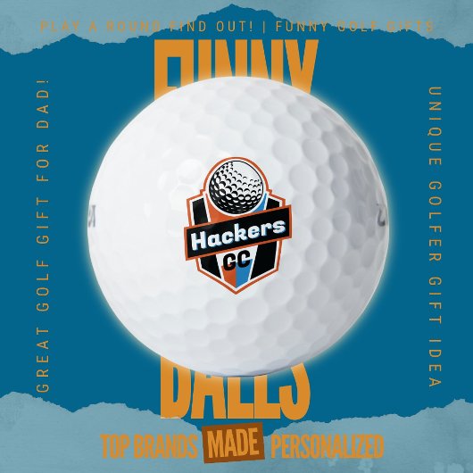 Bachelor Weekend Team Golf League Hackers GC Logo Golfballen