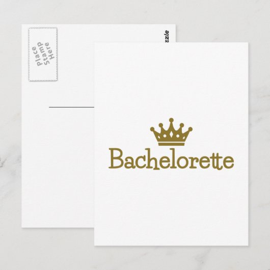 Bacheloretkroon Briefkaart (Voorkant / Achterkant)