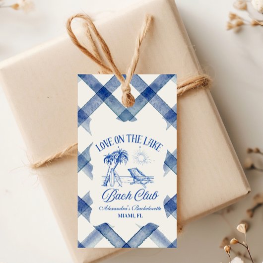 Bachelorette aan het meer cadeaulabel