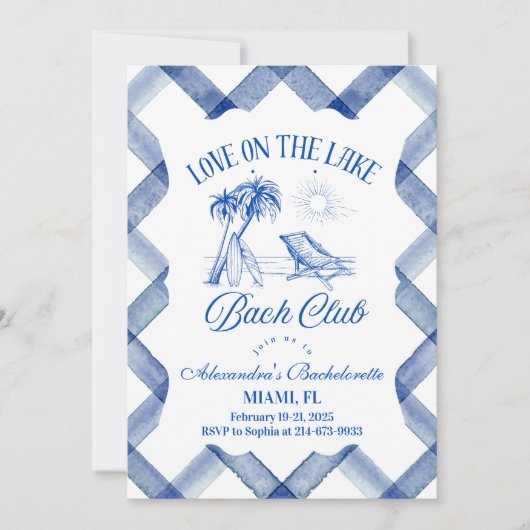 Bachelorette aan het meer kaart (Voorkant)