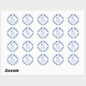 Bachelorette aan het meer ronde sticker (Vel)