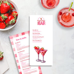 Bachelorette Aardbei Sweet Bar Cocktail Menu