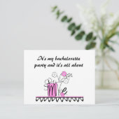 Bachelorette Alles over mij Briefkaart (Staand voorkant)