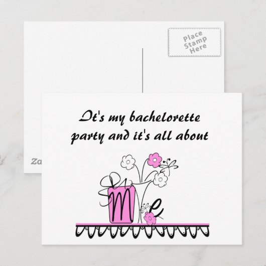 Bachelorette Alles over mij Briefkaart (Voorkant / Achterkant)