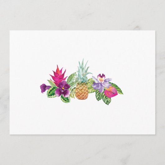 Bachelorette Aloha Vrijgezellenfeest Programmakaart (Achterkant)