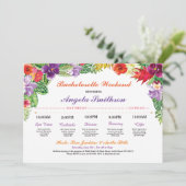 Bachelorette Aloha Vrijgezellenfeest Programmakaart (Staand voorkant)