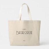 Bachelorette Art Deco Text Bridesmaid Grote Tote Bag (Achterkant)