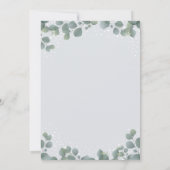 BACHELORETTE ARTIJ Green Eucalyptus Boho Modern Kaart (Achterkant)