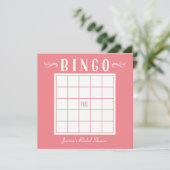 Bachelorette, Baby of Vrijgezellenfeest Bingo Kaar Kaart (Staand voorkant)