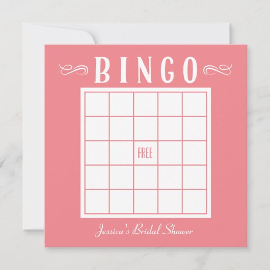 Bachelorette, Baby of Vrijgezellenfeest Bingo Kaar Kaart (Voorkant)