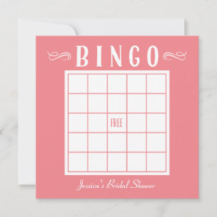 Bachelorette, Baby of Vrijgezellenfeest Bingo Kaar Kaart