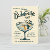  Bachelorette  Bach Party Uitnodiging (Staand voorkant)