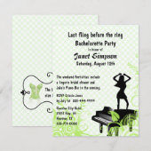 Bachelorette Bachelorette: Groen en wit Kaart (Voorkant / Achterkant)