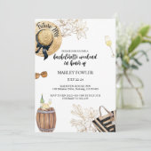 Bachelorette, bachelorette voor wijn, rondvliegend save the date (Staand voorkant)