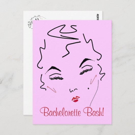 Bachelorette Bash Briefkaart (Voorkant / Achterkant)