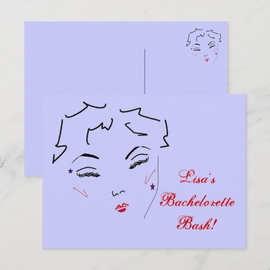Bachelorette Bash Briefkaart (Voorkant / Achterkant)