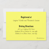 Bachelorette Bash gele uitnodiging (Achterkant)