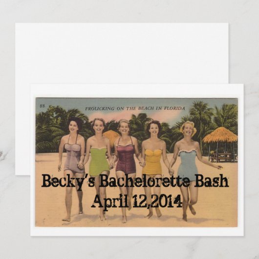 Bachelorette Bash Kaart (Voorkant / Achterkant)