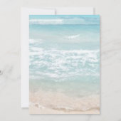 Bachelorette Bash | Modern Monogram Strandhuwelij Kaart (Achterkant)