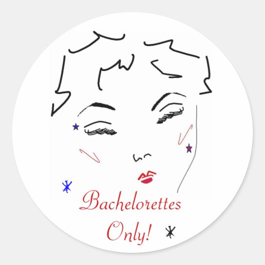 Bachelorette Bash Ronde Sticker (Voorkant)