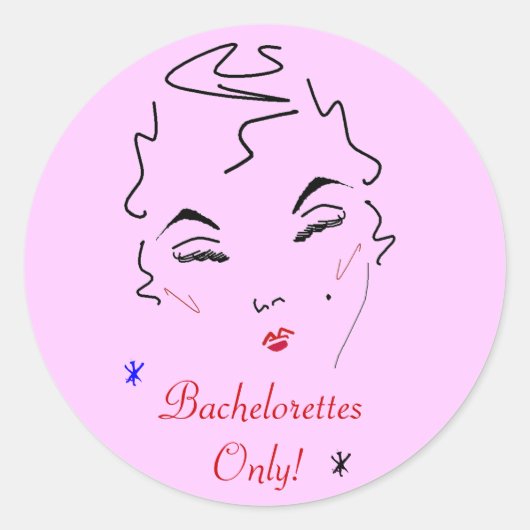 Bachelorette Bash Ronde Sticker (Voorkant)