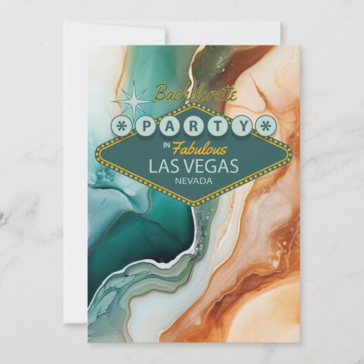 Bachelorette Bash | Vegas Weekend Jade Agaat Kaart (Voorkant)