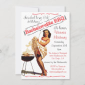 Bachelorette BBQ Barbecue party uitnodiging (Voorkant)