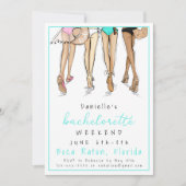 Bachelorette Beach Babes Party Destination Kaart (Voorkant)