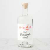 Bachelorette Beach Bikini Weekend Likeurfles Etiket (Voorkant)