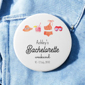 Bachelorette Beach Bikini Weekend Ronde Button 7,6 Cm