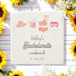 Bachelorette Beach Bikini Weekend Stenen Onderzetter