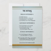 Bachelorette Beach Nautical Weekend Invitation Kaart (Achterkant)