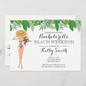 Bachelorette Beach Party Invitation Kaart (Voorkant / Achterkant)