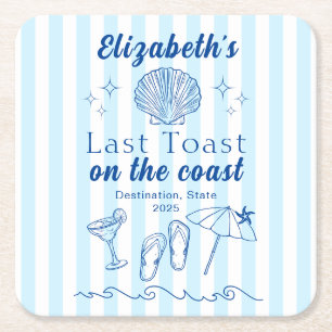 Bachelorette Beach Party Laatste toast op de kust Kartonnen Onderzetters