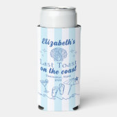 Bachelorette Beach Party Laatste toast op de kust Seltzer Blikjeskoeler (Seltzer Voorkant)