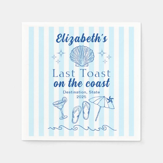 Bachelorette Beach Party Laatste toast op de kust Servet (Voorkant)
