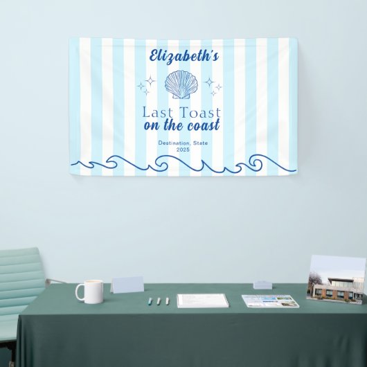 Bachelorette Beach Party Laatste toast op de kust Spandoek (Beurs)