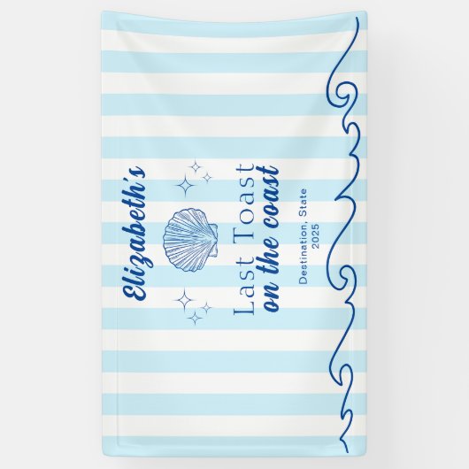 Bachelorette Beach Party Laatste toast op de kust Spandoek (Verticaal)