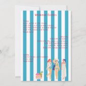 Bachelorette Beach Party Uitnodigen en route Kaart (Achterkant)