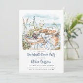 Bachelorette Beach Party Uitnodiging (Staand voorkant)