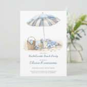 Bachelorette Beach Party Uitnodiging (Staand voorkant)